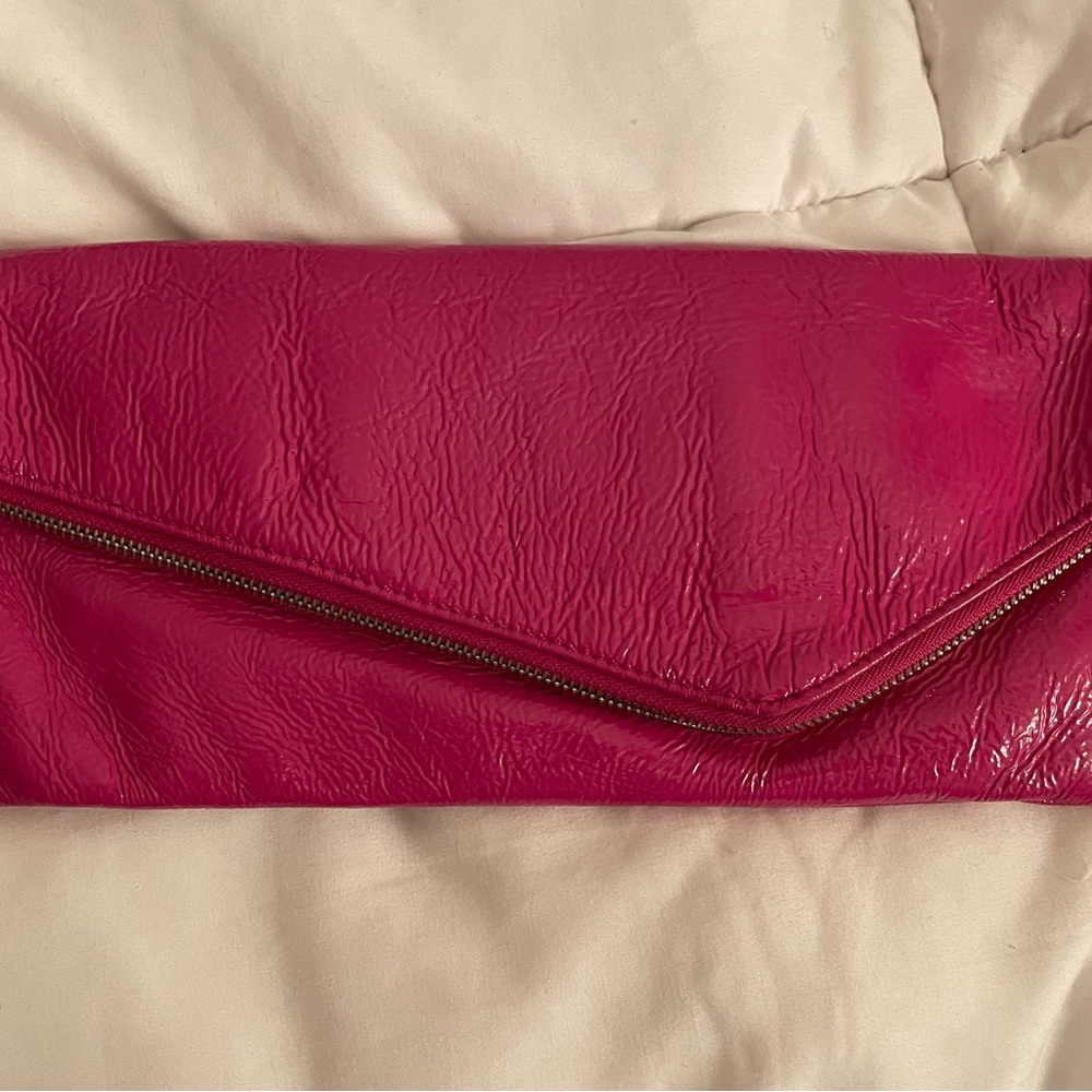 HOBO Fuchsia Leather Clutch